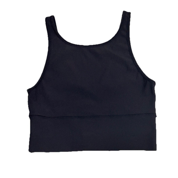 LULULEMON POWER PIVOT TANK TOP RIB BLACK SIZE 6 PTP 13.5” - Picture 2 of 7